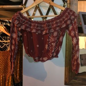 Charlotte Russe Long sleeved crop top